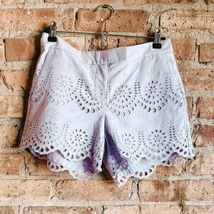 BNWT Ann Taylor Devin City Eyelet Shorts in Lavender